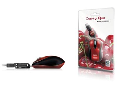 SWEEX Mini Optical Mouse USB Cherry Red